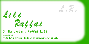 lili raffai business card